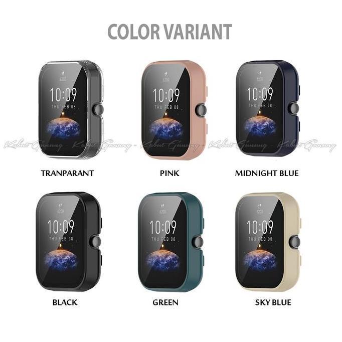 Hard Case For AMAZFIT BIP 3 AMAZFIT BIP 3 PRO Case With Tempered Glass