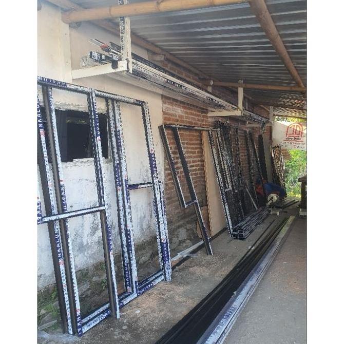 PINTU RUMAH+KUSEN ALUMINIUM SATU SET Original