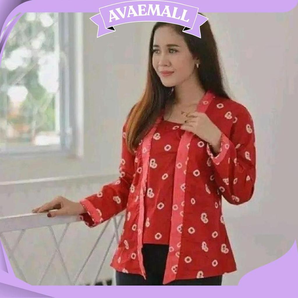 Batik Kebaya Kutubaru Jumputan Wanita Size Jumbo Solo GBM Terbaru