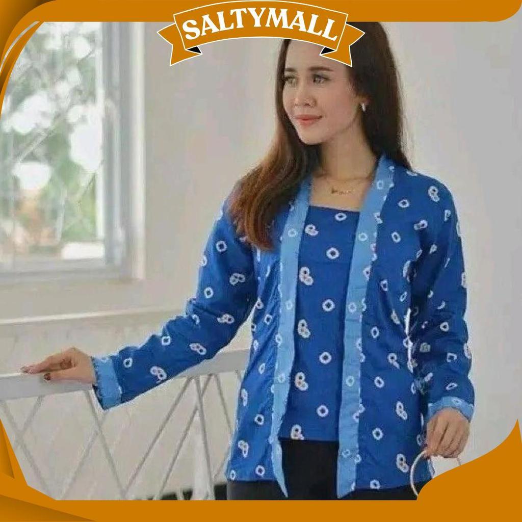 Batik Kebaya Kutubaru Jumputan Wanita Size Jumbo Solo GBM Terbaru