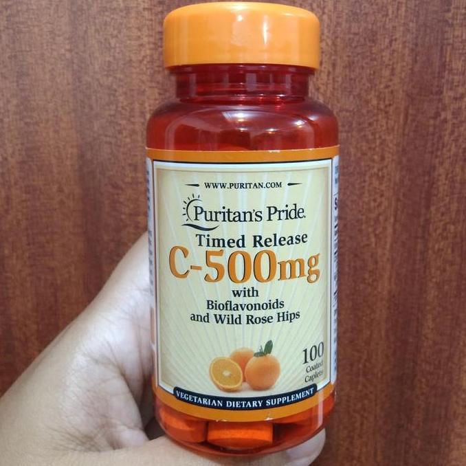NEW PURITAN PRIDE VITAMIN C 500 MG - 100 KAPLET ROSE PURITANS PURITAN'S ORI