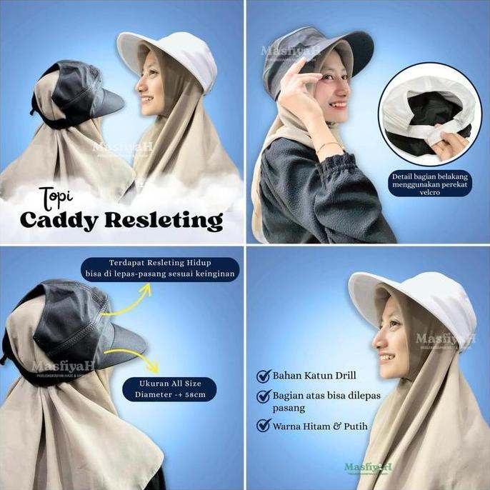 SAND TOPI CADDY ZIPPER HITAM PUTIH TOPI PANTAI TOPI GOLF TOPI GOWES TOPI HAJI TOPI UMRAH TOPI CADDY 