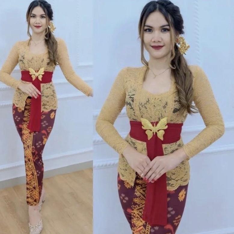 exclusive ( bisa cod ) kebaya brokat bali / kebaya modern / hanya kebaya saja / tanpa kancing