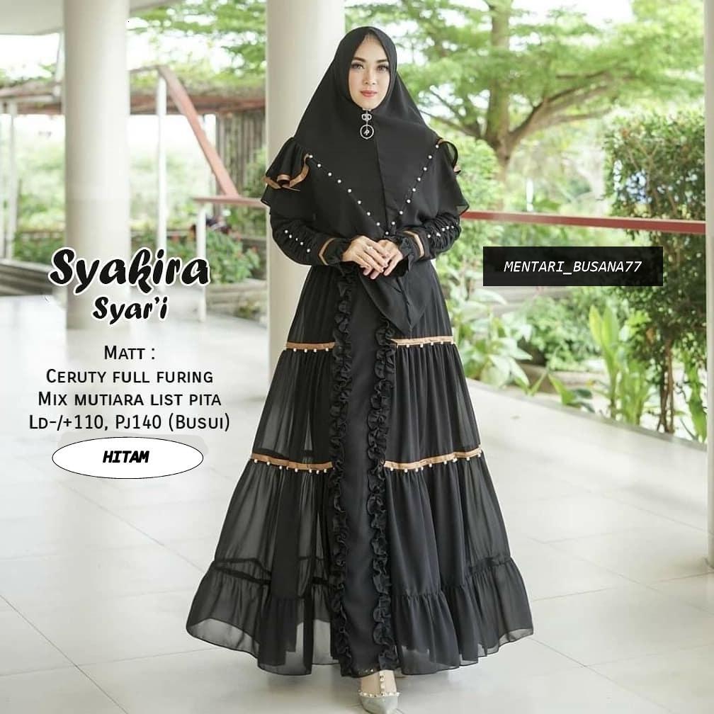 100% AMAN TERBARU SYAKIRA SYARI SET MUSLIMAH / GAMIS WANITA MEWAH / DRESS WANITA KONDANGAN / GAMIS H