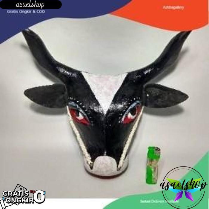 Barongan Bantengan - Mainan Anak Banteng Bantengan Kuda Lumping - Mainan Tradisional Bantengan