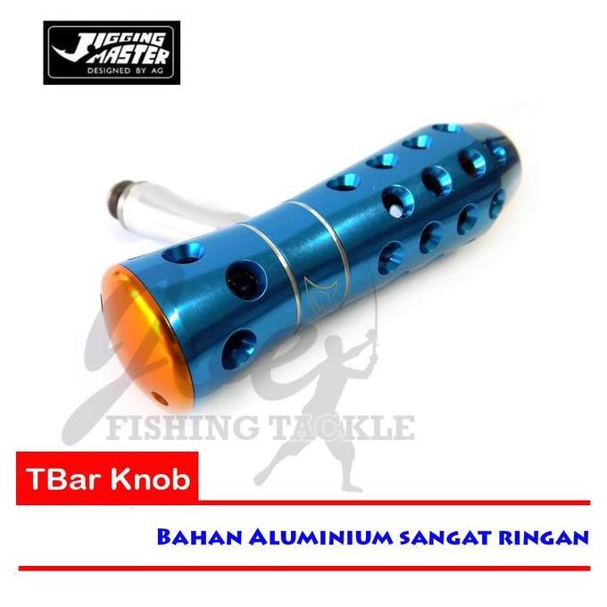 Murah Jigging Master T-Bar Knob Aluminium Blue Gold - Reel Pancing Mancing