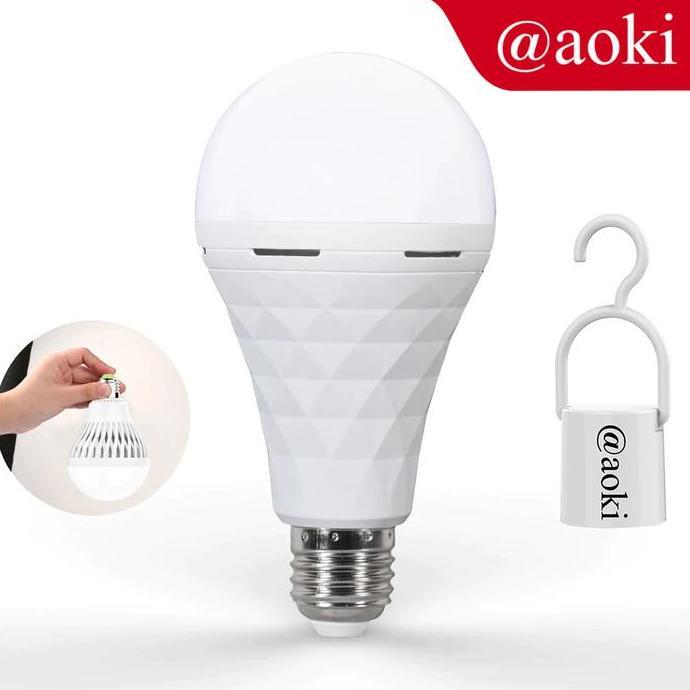 Lichtx- Aoki Lampu Bohlam Led Ac/Dc New Crystal Darurat Emergency Lamp Baterai Downlight Gantung Sak
