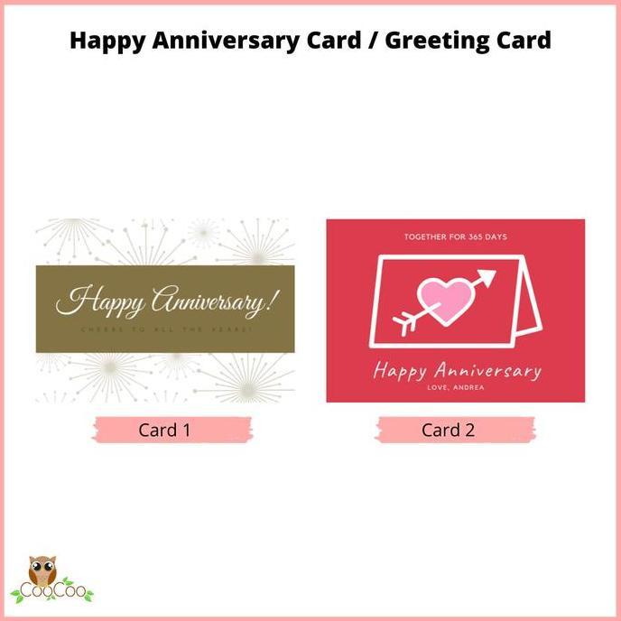 Kartu Ucapan Happy Anniversary Card /Happy Anniversary /Greeting Card