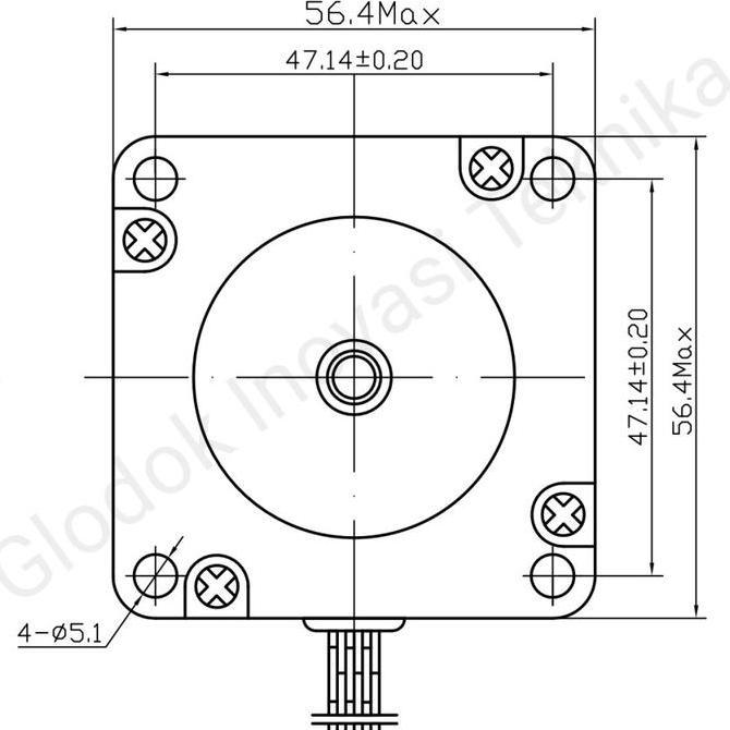 Trnasx- Motor Stepper Stepping 57 Steper Nema 23 Nema23 Bipolar 2 Phase 85Mm