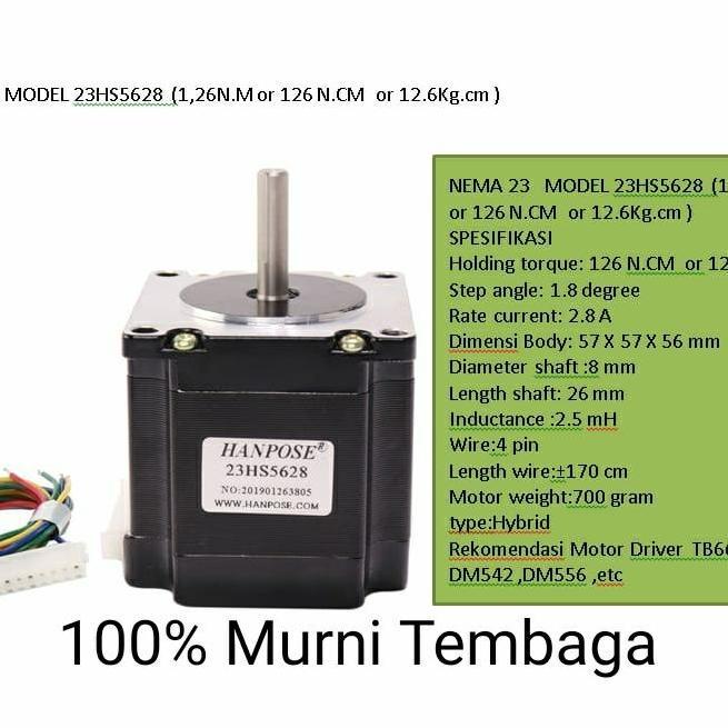 Trnasx- Nema 23 23Hs5628 Stepper Motor Nema 23