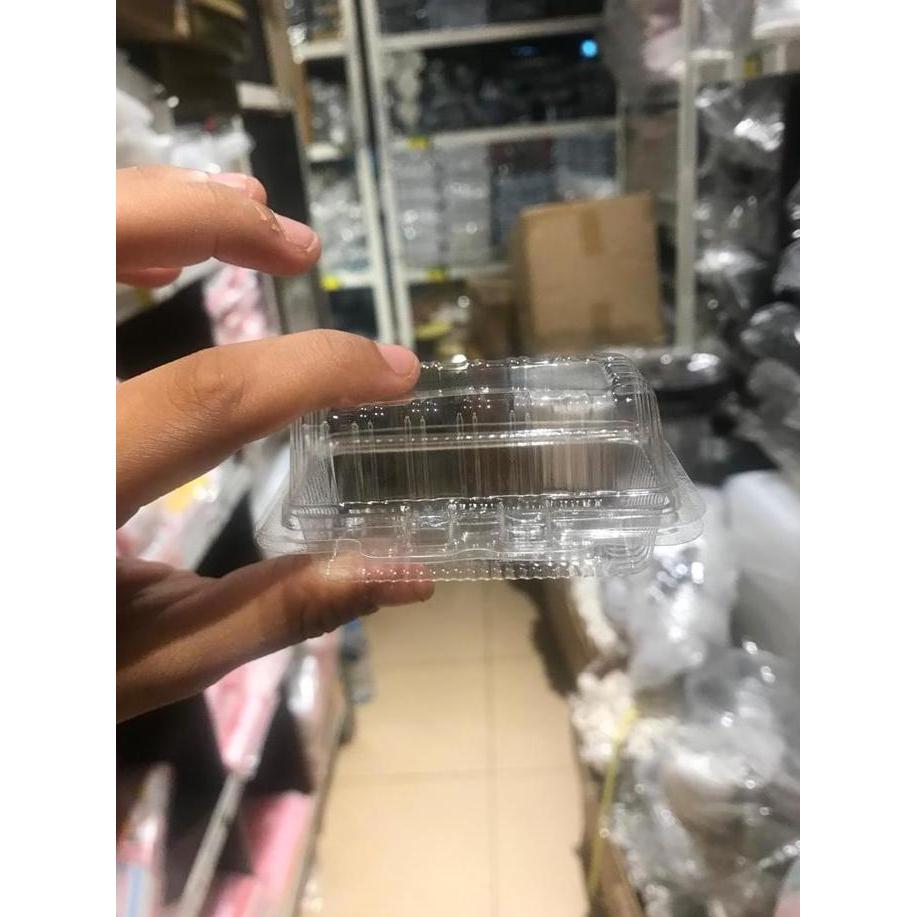 MIKA PLASTIK HIRO CH-11 ISI 500PC - Kotak Packing Kue Basah & Sushi 4x3x7x4cm Food Grade PS Aman unt