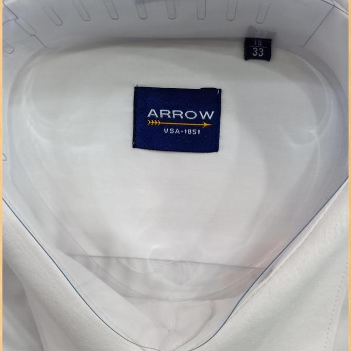 Vorgese- Arrow Kemeja Putih Pria Kerja Kantor Formal Lengan Pendek 100% Original Arrow