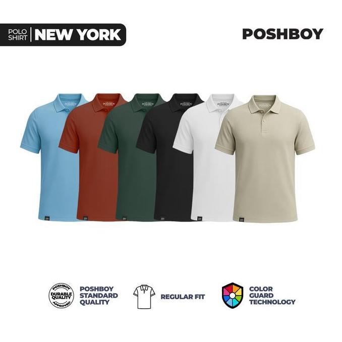 Vorgese- Poshboy Basic Polo Shirt New York - Polo Shirt Pria Lengan Pendek