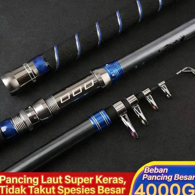 Sale Joran Pancing Laut Karbon Fiber Super Keras Model Baru Bisa Lempar Jauh Pegangan Anyaman Anti S