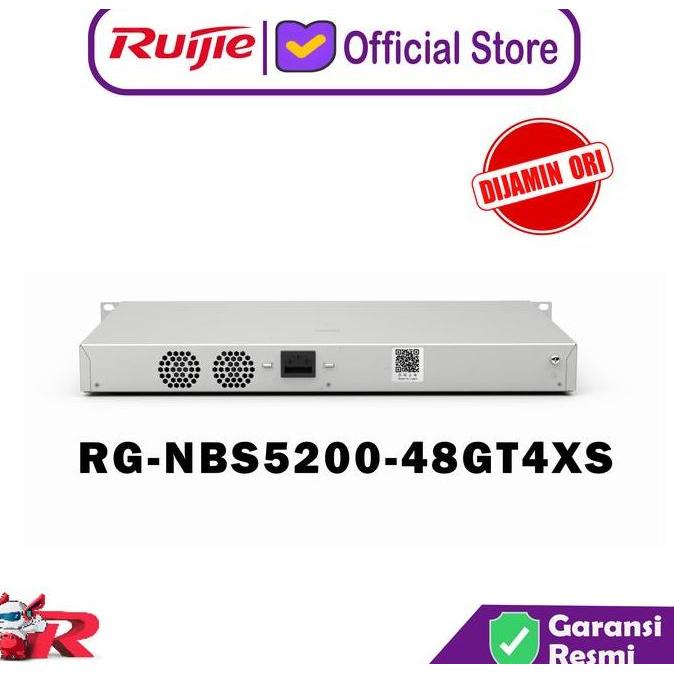 Promo Ruijie Rg-Nbs5200-48Gt4Xs, 48-Port Gigabit Layer 3 Non-Poe Switch, 4 Sfp+ Uplink