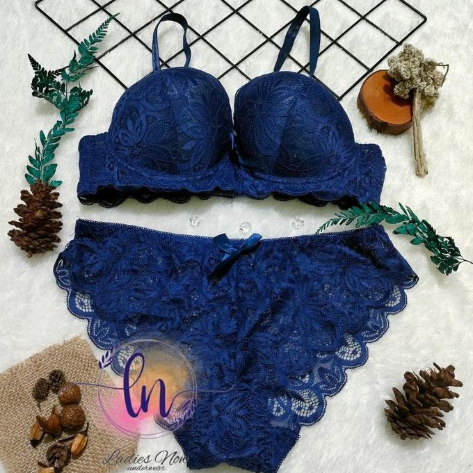 LUNARIA Bra Set/COD;pakaian dalam wanita  terlaris  busa renda impor Quality Setelan Bh Motif pakaia