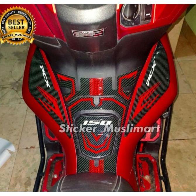 SIDEPAD TANKPAD PCX 150 MOTIF CARBON GOLD MERAH ABU HIJAU