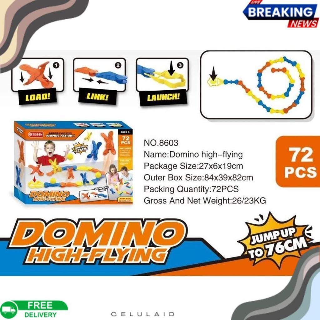High Quality Mainan Anak Domino Hig-Flying 72Pcs 8603 Mainan Game Board Family Kid Mainan Anak Rs0