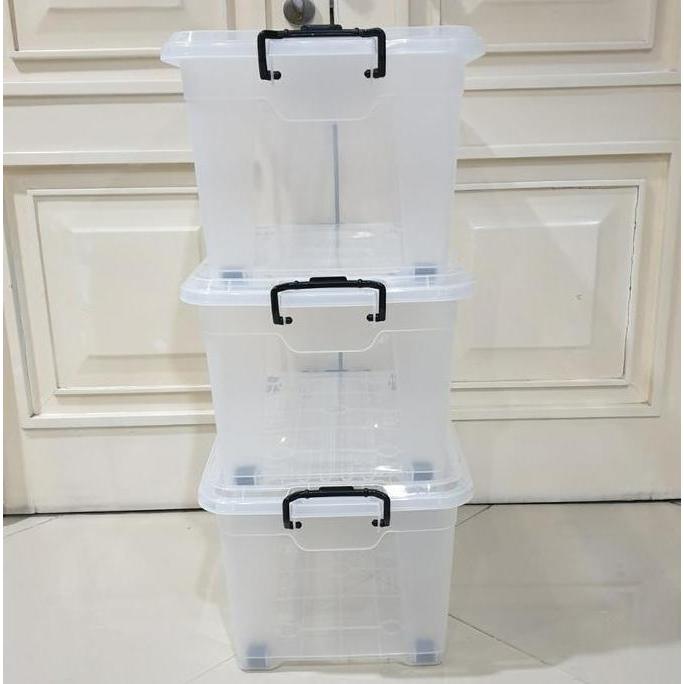 Kontainer Container Box EZY / Box Penyimpanan Transparan Bening