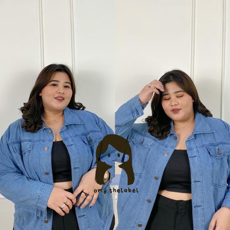 WAJIB PUNYA KARIN JACKET JEANS - SUPER JUMBO | JAKET JEANS JUMBO | DENIM JACKET JUMBO | JAKET BIG SI