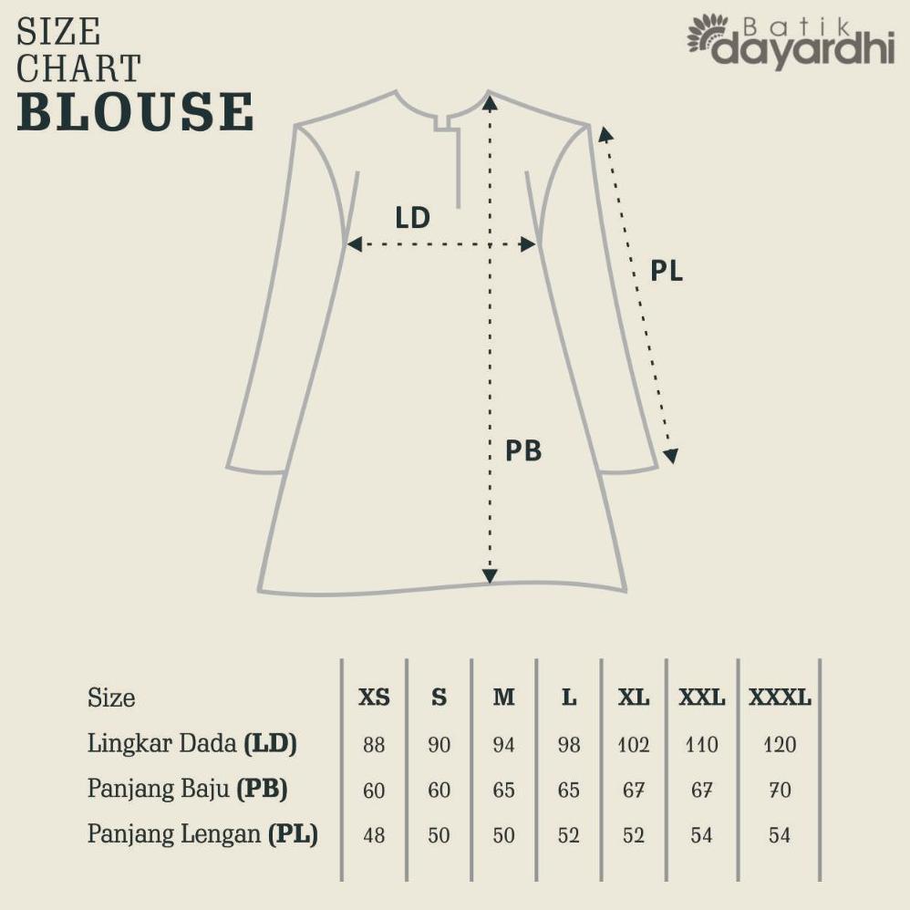 TERLARIS Atasan blouse batik wanita - Dayardhi - motif kembang kopi navy KEKINIAN