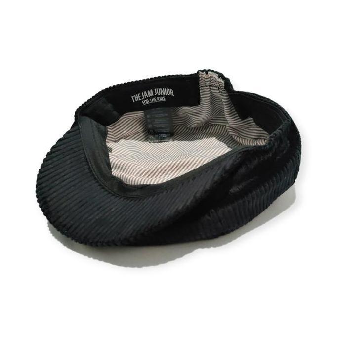 Thejam. Topi anak pria wanita | Newsboy cap kids corduroy hitam