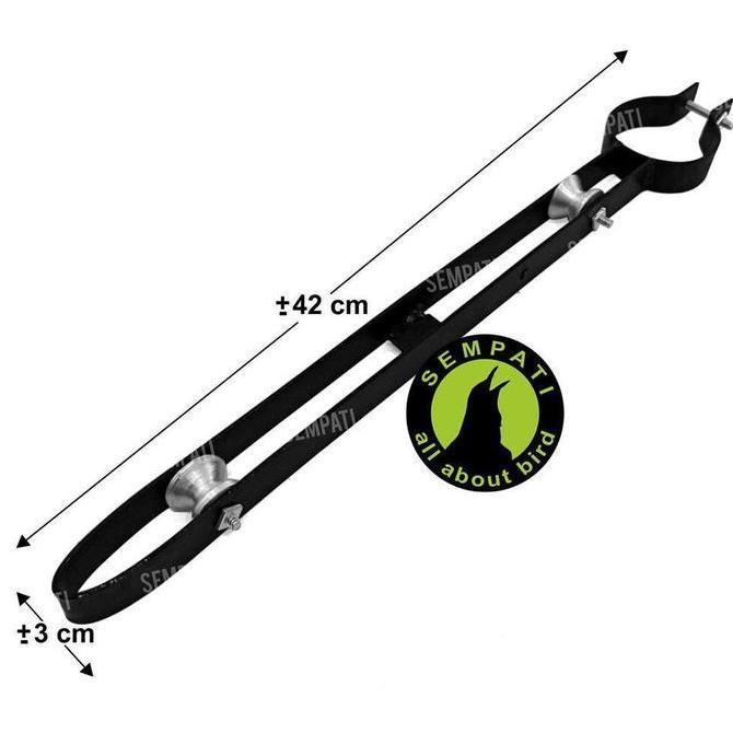 SEMPATI Katrol Perkutut Model Antik Kerekan Besi Panjang Antik Gantungan Sangkar Kandang Burung Perk