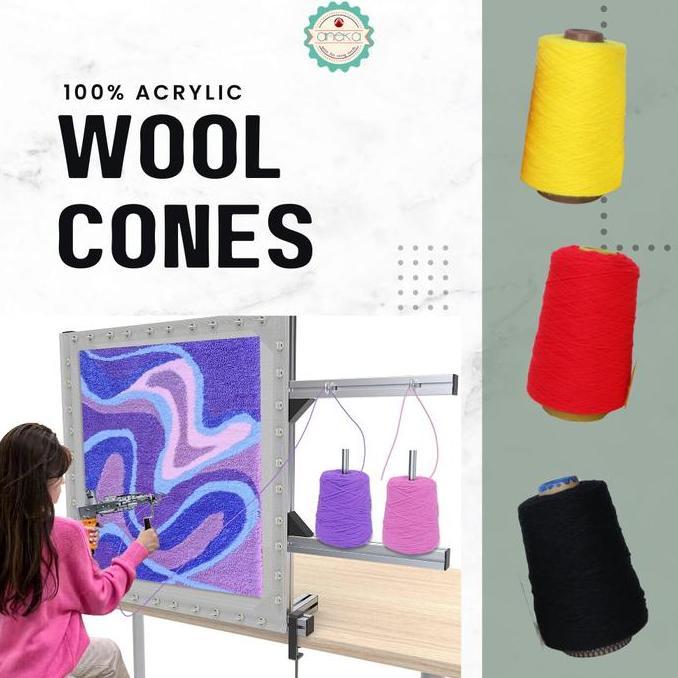 KATALOG - Benang Rajut Wool Aneka Cones / Wol / Siet Yarn / Tufting Rug / Karpet - Part 2