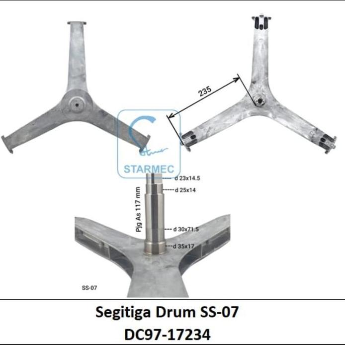 Segitiga Drum Mesin Cuci Samsung Ss-07 Dc97-17234 Terlaris 0426A