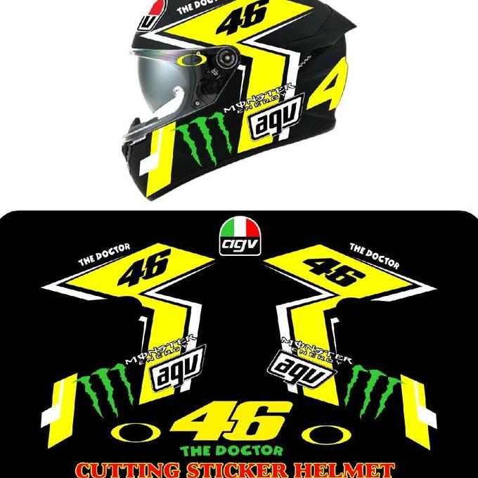 stiker cutting helm fullface rossi46 Motorcycle