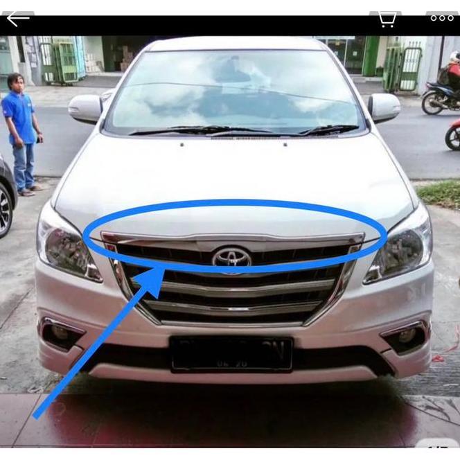 List Kap Mesin Inova 2012 Hood Moulding Gril Cover Grill Toyota Innova 2013 2014 2015