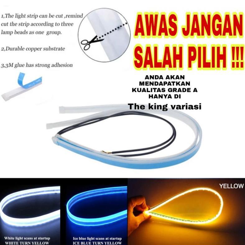 BIG DEALS Lampu Alis Led Running 30cm/Lampu Alis Nyala Antri Led Running 12v/Lampu DRL Flexibel/Lamp