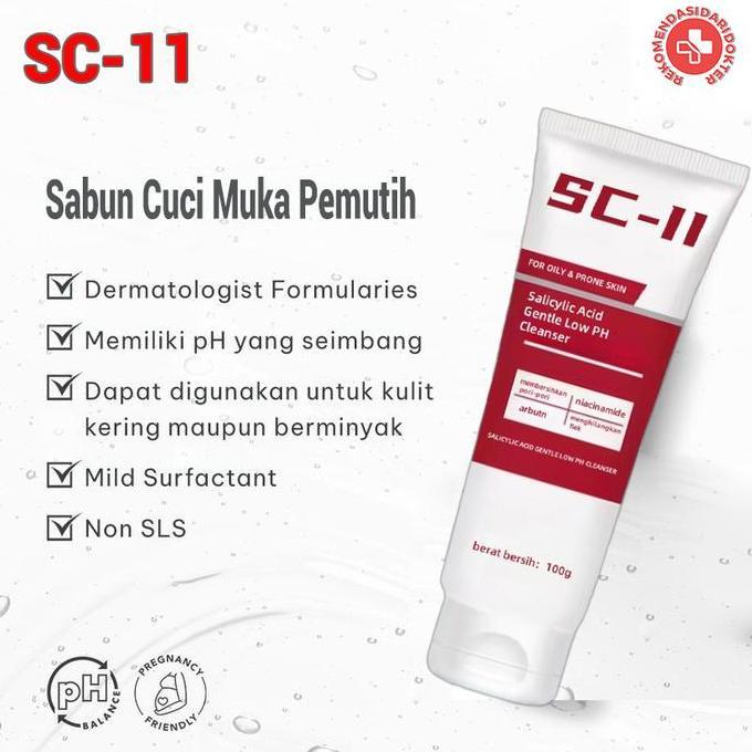 SC-11 Pembersih Wajah Whitening. Lembut mencerahkan,bikin kulit secerah susu~Cerahin Wajah dengan Ni