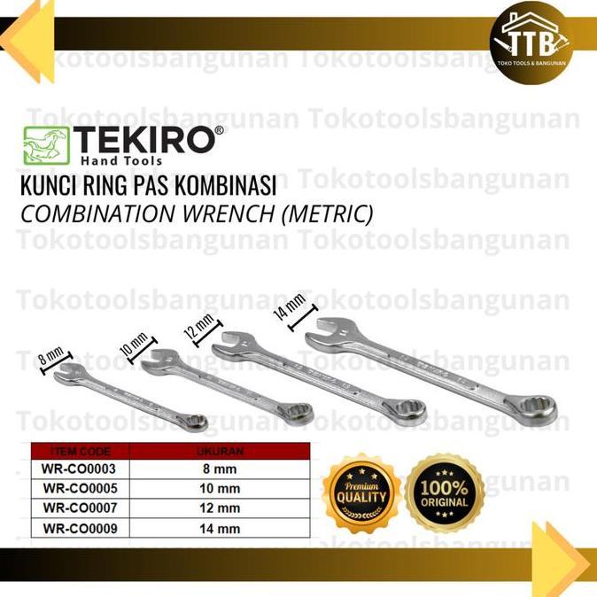 TEKIRO Kunci ring pas/Combination Wrench 8 10 12 14mm