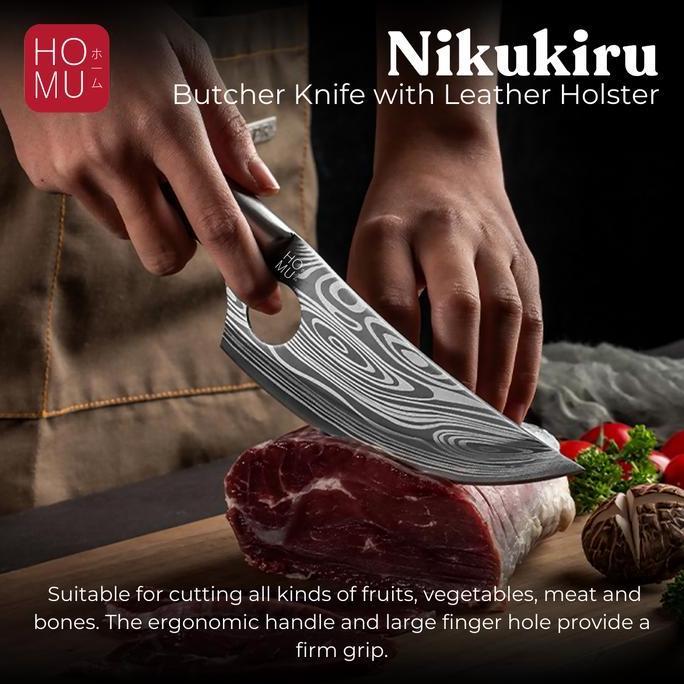 HOMU NIKUKIRU BUTCHER MEAT BONING BLADE DAGING DAMASCUS HU