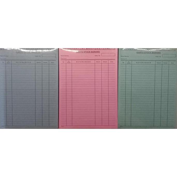 Kartu Stok Stock Barang 1/2 Folio