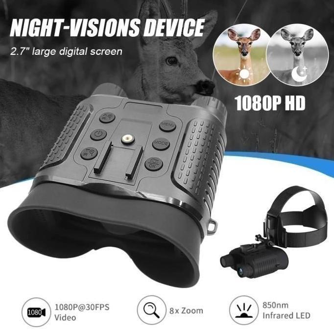 Produk Terbaru Nv8160 - Night Vision Infrared Binoculars 8X Zoom - 1080P Recording