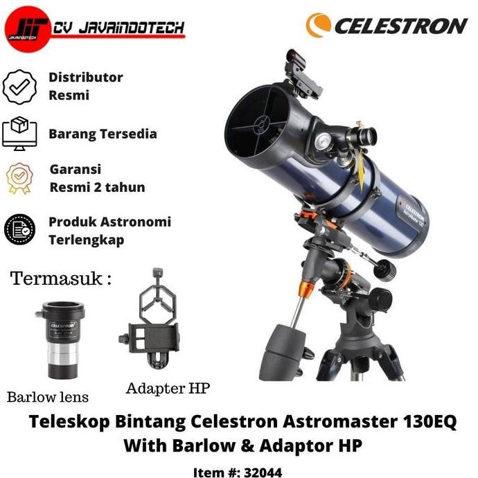 Diskon Teleskop Bintang Celestron Astromaster 130Eq Newtonian + Bonus