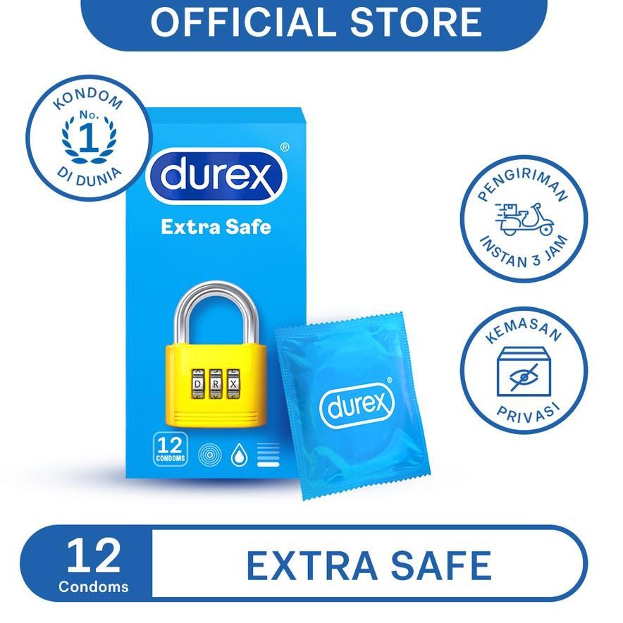 Durex Extra safe - isi 12 foil - Kondom Tebal Lebih Aman Terlaris