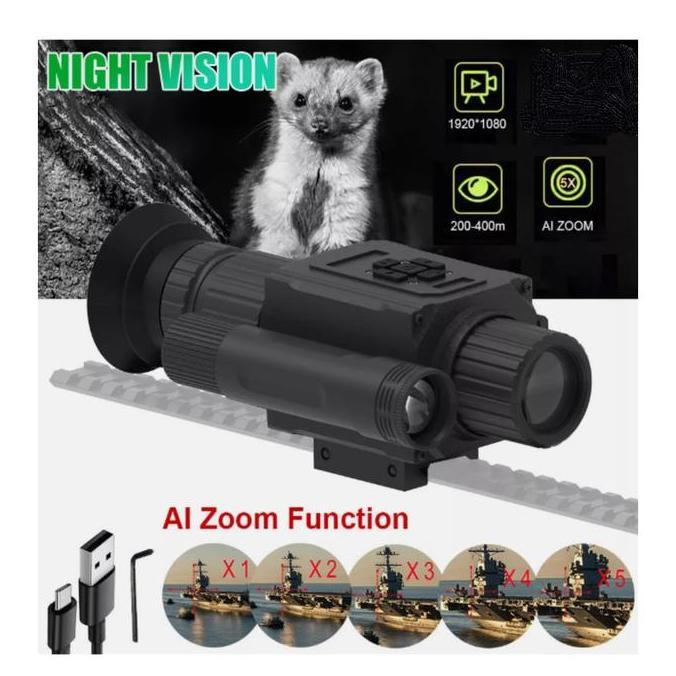 Ready Stock Night Vision Teropong Malam Hunting Shooting