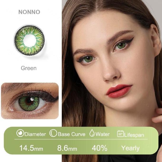 Occhio- Softlens Minus Cosplay 14.5Mm Sepasang Warna Lensa Kontak Big Eyes Softlens Merah Softlens U