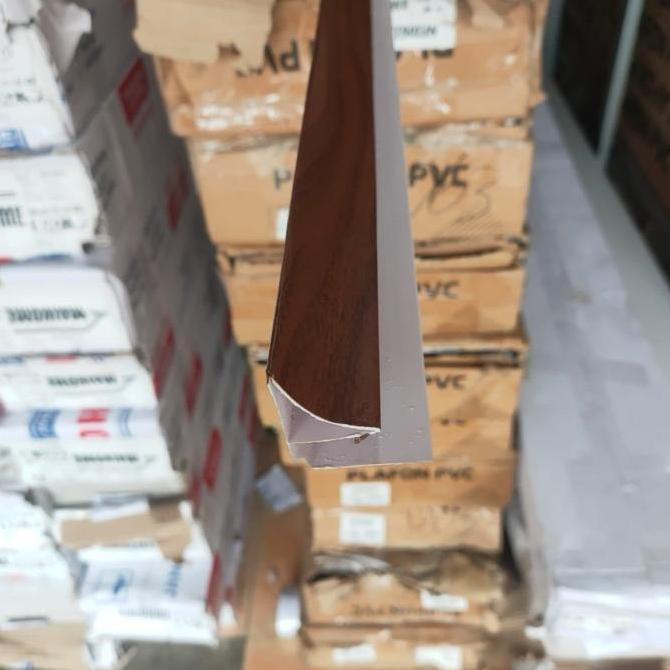 list tembok list siku list tutup list minimalis list sambung serat kayu jati doff laminated PVC plaf