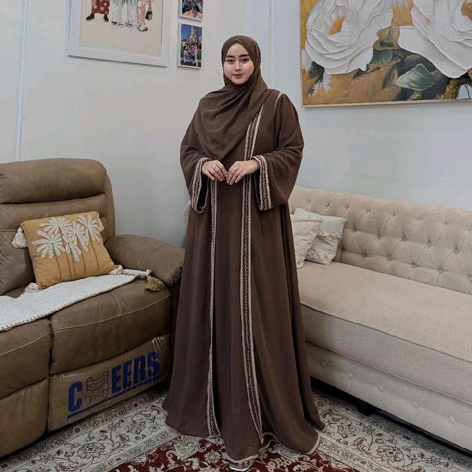 Otokonoko- Avr Assyifa Tanah Set Couple Keluarga Bahan Ceruty Busui Friendly Muslim Variasi 1 Warna