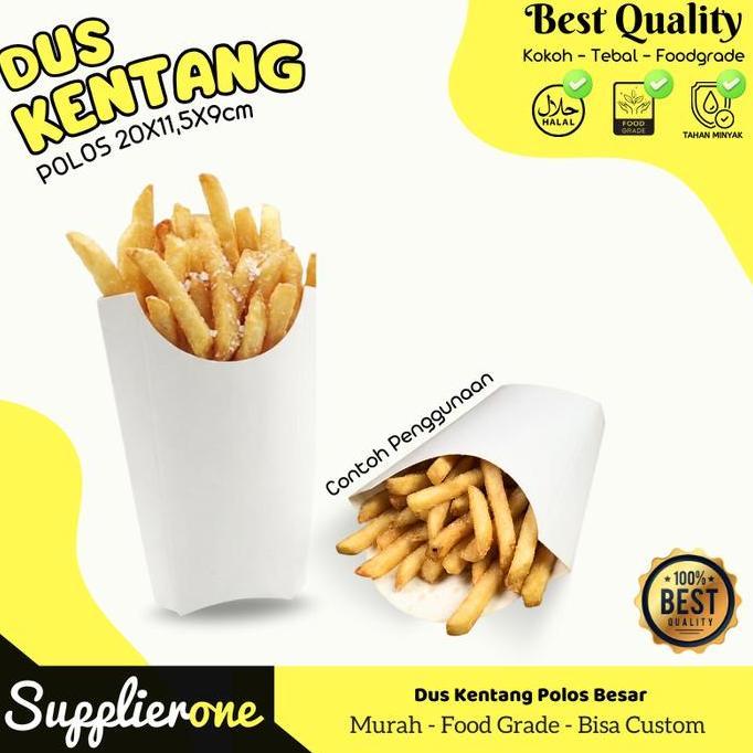Disposizioni- Dus Kentang Goreng Panjang Isi 50Pcs, Box Kentang, Kemasan Kentang Goreng