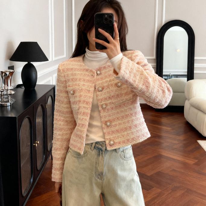 WAJIB PUNYA MISS EMITA Baju Outer Merah Crop Top Lengan Panjang Blazer Wanita Premium Long Outer Bro