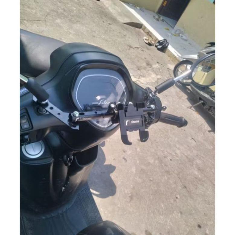 BIG DEALS HOLDER HP PAKET KUMPLIT + STABILIZER SPION MOTOR NMAX, LEXY, BEAT, MIO, VARIO NEW DLL **