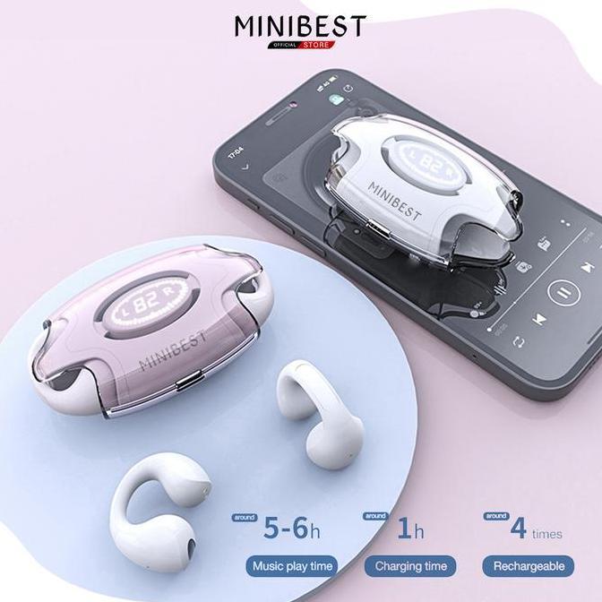 Rwd- Minibest Mb22 Tws Earphone Headset Bluetooth V5.3 On Ec Ear Clip Wireless Bluetooth Headset Hea