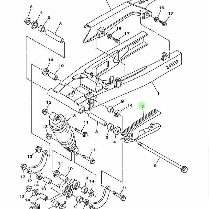 Promo karet arm karet bantalan rantai old vixion original Diskon