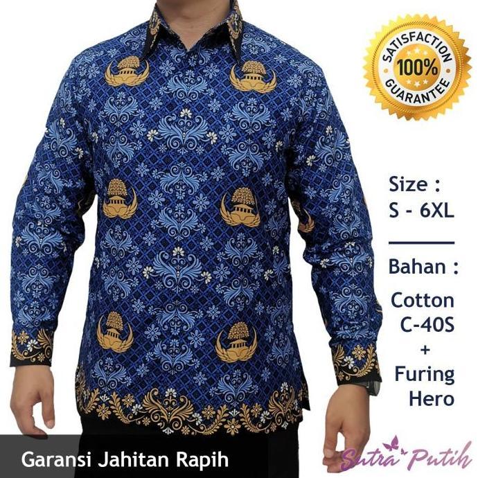 NEW SERAGAM BATIK PNS PRIA KORPRI C50S - BADAN FURING HERO ORI