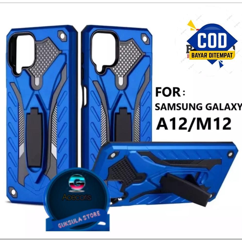 For ( Samsung Galaxy A12/M12 ) Casing/Hardcase Phantom Robot Kick Standing